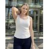 Zeagoo Womens Summer Tops Square Neck Ribbed Tank Tops Slim Fitted Racerback Sleeveless Shirts Basic Casual 2 Pack(B-white&grey)