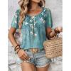Zeagoo Women’s Summer Tunic Tops Short Sleeve Floral Boho Casual T Shirts Pleated Crewneck Flowy Relax Fit Soft Blouses(Bird Floral)