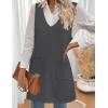 Zeagoo Women’s Sweater Vest Dresses for Women 2026 V Neck Sleeveless Knit Pullover Sweater with Pockets Fall Winter Outfits(Dark Grey)