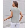 Zeagoo Womens Sweater Vest Fall 2026 Loose Fit Cape Sleeve Knit Ribbed Tank Tops with Front Pocket S-XXL(Grey)