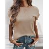 Zeagoo Womens Sweater Vest Fall 2026 Loose Fit Cape Sleeve Knit Ribbed Tank Tops with Front Pocket S-XXL(Light Coffee)