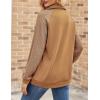 Zeagoo Women’s Sweatshrits Quarter Zip Pullover Fleece Sweatshirt Casual Cable Knit Sleeve Hoodies Fashion Outfits Clothes(Camel)