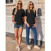 Zeagoo Women’s T-Shirts Short Sleeve Tops Summer Casual Blouse Crew Neck Basic Shirt 2 Pack Loose Fit Tee(Aa-black)