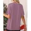 Zeagoo Women’s T-Shirts Short Sleeve Tops Summer Casual Blouse Crew Neck Basic Shirt 2 Pack Loose Fit Tee(Bb-black purple Red)