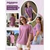 Zeagoo Women’s T-Shirts Short Sleeve Tops Summer Casual Blouse Crew Neck Basic Shirt 2 Pack Loose Fit Tee(Bb-black purple Red)