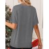 Zeagoo Women’s T-Shirts Short Sleeve Tops Summer Casual Blouse Crew Neck Basic Shirt 2 Pack Loose Fit Tee(Black dark Grey)