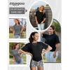 Zeagoo Women’s T-Shirts Short Sleeve Tops Summer Casual Blouse Crew Neck Basic Shirt 2 Pack Loose Fit Tee(Black dark Grey)