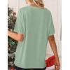Zeagoo Women’s T-Shirts Short Sleeve Tops Summer Casual Blouse Crew Neck Basic Shirt 2 Pack Loose Fit Tee(Black light Green)
