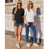 Zeagoo Women’s T-Shirts Short Sleeve Tops Summer Casual Blouse Crew Neck Basic Shirt 2 Pack Loose Fit Tee(Black white)