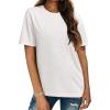 Zeagoo Women’s T-Shirts Short Sleeve Tops Summer Casual Blouse Crew Neck Basic Shirt 2 Pack Loose Fit Tee(Black white)