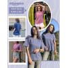 Zeagoo Women’s T-Shirts Short Sleeve Tops Summer Casual Blouse Crew Neck Basic Shirt 2 Pack Loose Fit Tee(Purple Red navy Blue)