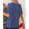 Zeagoo Women’s T-Shirts Short Sleeve Tops Summer Casual Blouse Crew Neck Basic Shirt 2 Pack Loose Fit Tee(Purple Red navy Blue)