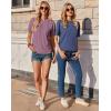 Zeagoo Women’s T-Shirts Short Sleeve Tops Summer Casual Blouse Crew Neck Basic Shirt 2 Pack Loose Fit Tee(Purple Red navy Blue)