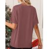 Zeagoo Women’s T-Shirts Short Sleeve Tops Summer Casual Blouse Crew Neck Basic Shirt 2 Pack Loose Fit Tee(Royal Blue wine Red)