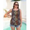 Zeagoo Womens Tank Tops 2026 Summer Loose Fit Crew Neck Boho Tunic Pleated Babydoll Sleeveless Shirts with Button Detail(A-mz721)