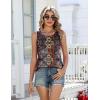 Zeagoo Womens Tank Tops 2026 Summer Loose Fit Crew Neck Boho Tunic Pleated Babydoll Sleeveless Shirts with Button Detail(A-mz721)