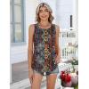 Zeagoo Womens Tank Tops 2026 Summer Loose Fit Crew Neck Boho Tunic Pleated Babydoll Sleeveless Shirts with Button Detail(A-mz721)