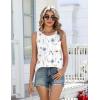 Zeagoo Womens Tank Tops 2026 Summer Loose Fit Crew Neck Boho Tunic Pleated Babydoll Sleeveless Shirts with Button Detail(Bf290)