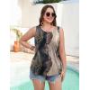Zeagoo Womens Tank Tops 2026 Summer Loose Fit Crew Neck Boho Tunic Pleated Babydoll Sleeveless Shirts with Button Detail(Cx278)