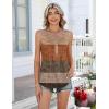 Zeagoo Womens Tank Tops 2026 Summer Loose Fit Crew Neck Boho Tunic Pleated Babydoll Sleeveless Shirts with Button Detail(Jh398)
