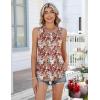 Zeagoo Womens Tank Tops 2026 Summer Loose Fit Crew Neck Boho Tunic Pleated Babydoll Sleeveless Shirts with Button Detail(Mz3)