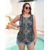 Zeagoo Womens Tank Tops 2026 Summer Loose Fit Crew Neck Boho Tunic Pleated Babydoll Sleeveless Shirts with Button Detail(Mz779)