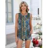 Zeagoo Womens Tank Tops 2026 Summer Loose Fit Crew Neck Boho Tunic Pleated Babydoll Sleeveless Shirts with Button Detail(Mz779)