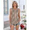 Zeagoo Womens Tank Tops 2026 Summer Loose Fit Crew Neck Boho Tunic Pleated Babydoll Sleeveless Shirts with Button Detail(Sf154)