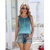 Zeagoo Womens Tank Tops 2026 Summer Loose Fit Crew Neck Boho Tunic Pleated Babydoll Sleeveless Shirts with Button Detail(Xh363)