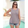 Zeagoo Womens Tank Tops 2026 Summer Loose Fit Crew Neck Boho Tunic Pleated Babydoll Sleeveless Shirts with Button Detail(Xh498)