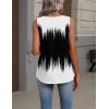 Zeagoo Womens Tank Tops Summer Sleeveless Loose Fit Tops V Neck Pleated Shirts Basic Tees Dressy Casual Trendy Clothes(Jb204-black and White)