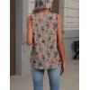 Zeagoo Womens Tank Tops Summer Sleeveless Loose Fit Tops V Neck Pleated Shirts Basic Tees Dressy Casual Trendy Clothes(Sf170-flower)