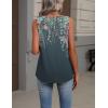 Zeagoo Womens Tank Tops Summer Sleeveless Loose Fit Tops V Neck Pleated Shirts Basic Tees Dressy Casual Trendy Clothes(Wf71-flower Print)