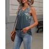 Zeagoo Womens Tank Tops Summer Sleeveless Loose Fit Tops V Neck Pleated Shirts Basic Tees Dressy Casual Trendy Clothes(Wf71-flower Print)