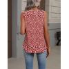 Zeagoo Womens Tank Tops Summer Sleeveless Loose Fit Tops V Neck Pleated Shirts Basic Tees Dressy Casual Trendy Clothes(Xh555-red Floral Fragments)