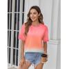 Zeagoo Womens Tops Casual Oversized Short Sleeve Sweatshirt Summer Striped Shirt Crewneck Pullover Loose T Shirts Blouse(Rainbow Floral)