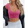 Zeagoo Women’s Y2k Tank Tops Sweetheart Neck Going Out Crop Top Cute Slim Fitted Workout Tops(Rose Red)