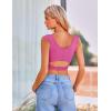 Zeagoo Women’s Y2k Tank Tops Sweetheart Neck Going Out Crop Top Cute Slim Fitted Workout Tops(Rose Red)