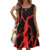 Black Red-printed
