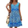 Blue-floral Printed