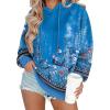 Zeagoo Womens Oversized Hoodies 2025 Fleece Sweatshirts Long Sleeve Pullover with Pocket Fall Winter Outfits Clothes(Retro Ethnic Pattern)