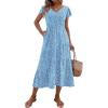 Blue White Floral