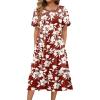 Floral Red White