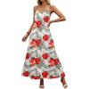 Zeagoo Womens Summer Maxi Dress Spaghetti Strap Casual Printed Dress Boho Floral Beach Sundress,(Floral-3)