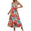 Zeagoo Womens Summer Maxi Dress Spaghetti Strap Casual Printed Dress Boho Floral Beach Sundress,(Floral-6)