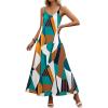 Zeagoo Womens Summer Maxi Dress Spaghetti Strap Casual Printed Dress Boho Floral Beach Sundress,(Pattern-1)