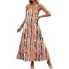 Zeagoo Womens Summer Maxi Dress Spaghetti Strap Casual Printed Dress Boho Floral Beach Sundress,(Pattern-3)
