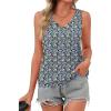 Zeagoo Womens Summer Tank Tops V Neck Sleeveless Tops Casual Loose Fit Solid Floral Tanks Cute Basic Banded Cami Shirts