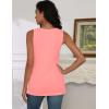 zeagoo Tank Tops for Women 2026 Summer Square Neck Loose Fit Side Split Casual Flowy Sleeveless Shirts S-XXL(Flesh Pink)