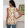 zeagoo Tank Tops for Women 2026 Summer Square Neck Loose Fit Side Split Casual Flowy Sleeveless Shirts S-XXL(Orange Green Color Blocked)
